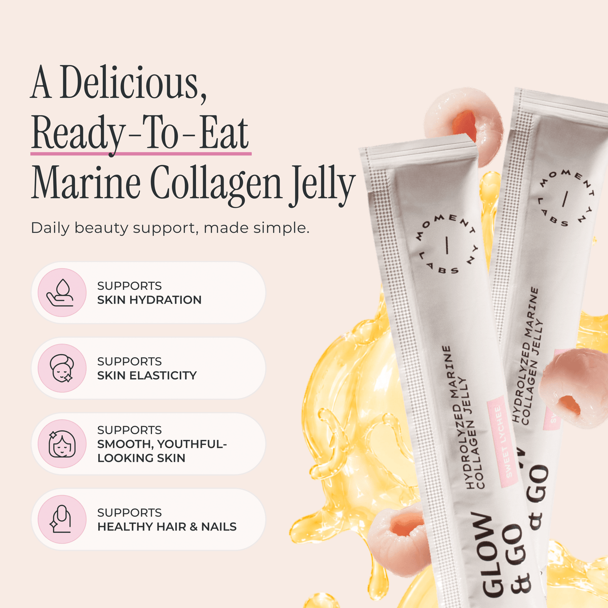 Glow & Go - Hydrolyzed Marine Collagen Jelly Supplement