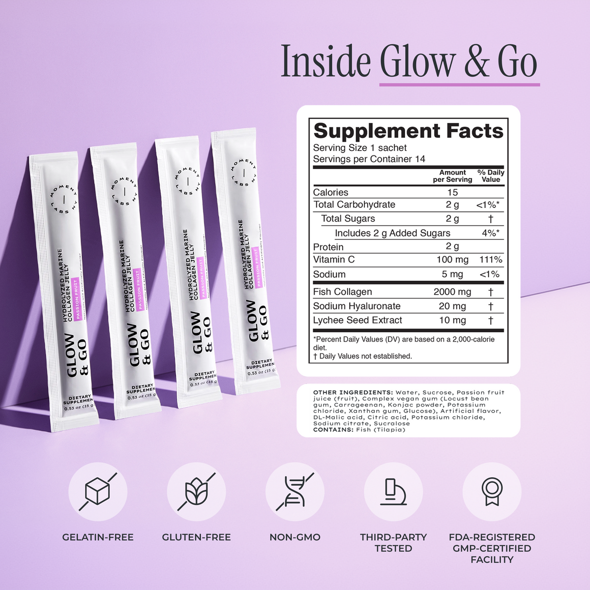Glow & Go - Hydrolyzed Marine Collagen Jelly Supplement
