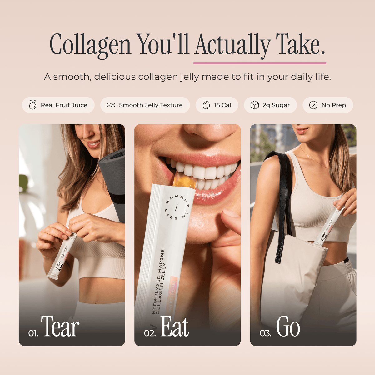 Glow & Go - Hydrolyzed Marine Collagen Jelly Supplement