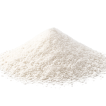 White powdery substance on a white background